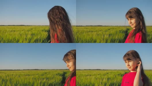 头发飘逸的女孩高清在线视频素材下载