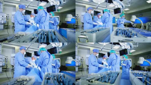 从事骨科手术的男女医院外科医生高清在线视频素材下载