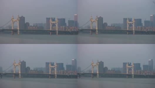 珠海市日落时间交通大桥全景时间间隔4k中国高清在线视频素材下载