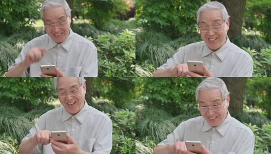 中国老人在用智能手机高清在线视频素材下载