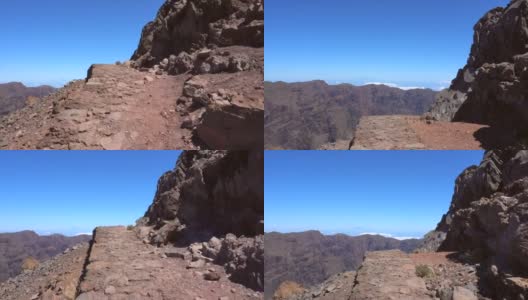 加那利群岛，拉帕尔马，塔布里恩特火山。西班牙高清在线视频素材下载