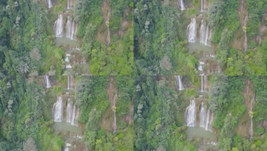 这是洛苏瀑布。自然景观德自然公园。泰国最大、最高的瀑布，是旅游度假、旅游胜地。Umphang高清在线视频素材下载