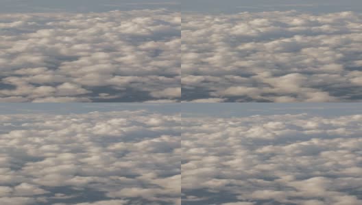 在飞机上飞的蓬松的云高清在线视频素材下载