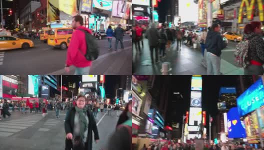 纽约时代广场人们的观点高清在线视频素材下载