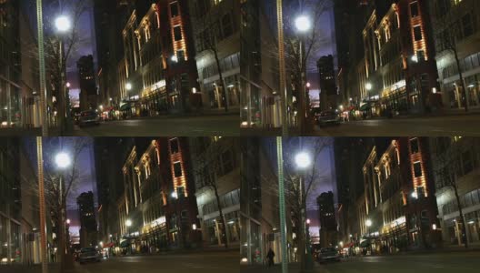 《清晨》中匹兹堡第五大道的时光流逝高清在线视频素材下载