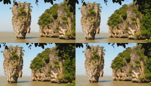 James Bond Island Khao Phing Kan, Ko Tapu, 攀牙湾, 泰国高清在线视频素材下载