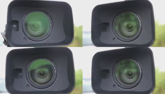 近距离的数字摄像机镜头与一个罩高清在线视频素材下载