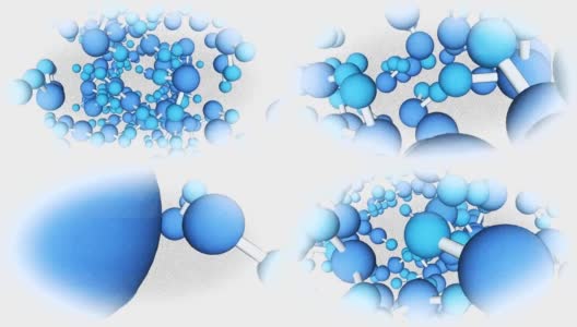 水分子模型高清在线视频素材下载