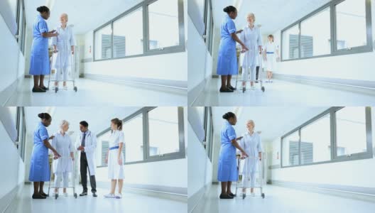 员工病人现代医疗保健设施高清在线视频素材下载