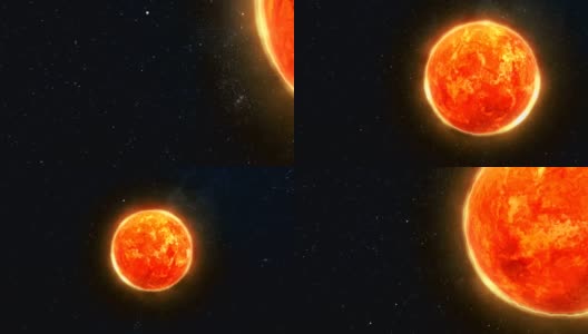太阳表面和太阳系动画高清在线视频素材下载