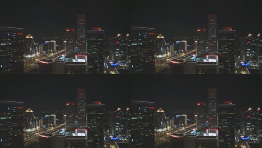 Downtown Beijing at Night /北京，中国高清在线视频素材下载