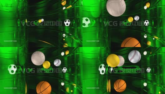 HD运动球#1绿色高清在线视频素材下载