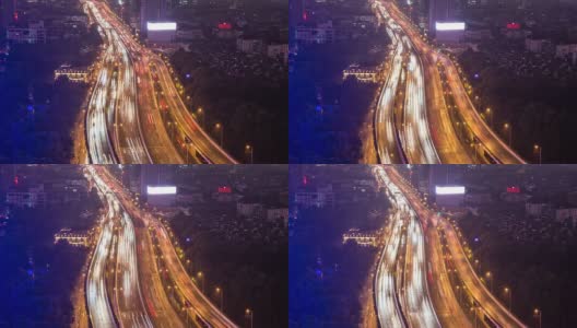 时光流逝——上海公路夜景高清在线视频素材下载