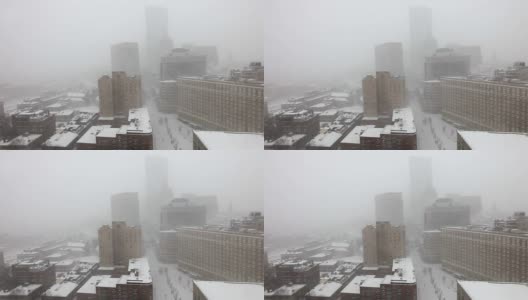 2015年波士顿暴雪。波士顿史上最大雪的冬天高清在线视频素材下载
