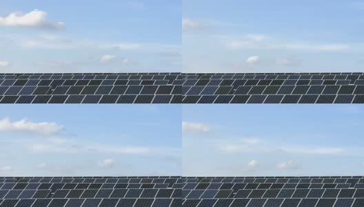T/L太阳能发电站对抗蓝天高清在线视频素材下载
