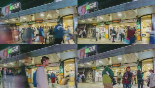 4K延时Zoomin:日本东京原宿车站东京。高清在线视频素材下载