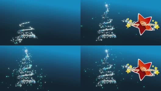 蓝色圣诞树高清在线视频素材下载