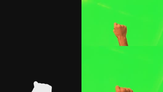 男性手势-绿色屏幕和阿尔法哑光高清在线视频素材下载