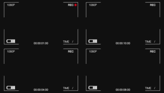 黑屏闭路电视摄像头，时间向前高清在线视频素材下载