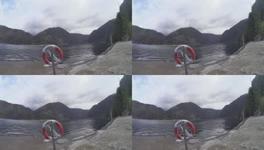 风景与湖泊在山上。挪威。高清在线视频素材下载
