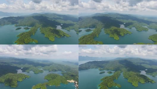 泰国周兰湖航拍全景图高清在线视频素材下载