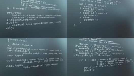 滚动代码高清在线视频素材下载
