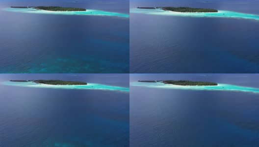 无人机在马尔代夫度假胜地高清在线视频素材下载