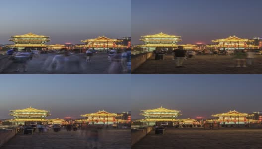 T/L中国古代建筑，西安，陕西省，中国高清在线视频素材下载