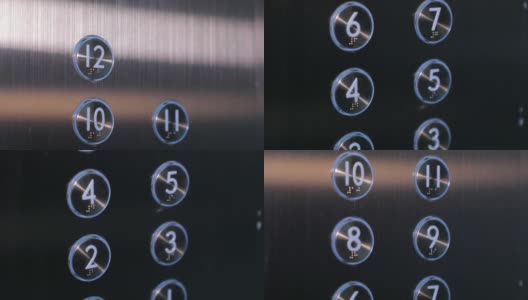 新乘客电梯的按钮高清在线视频素材下载