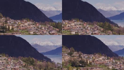Menaggio和Lake Como - Drone Shot高清在线视频素材下载
