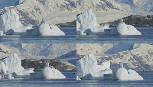 南极洲冰山的美丽景色高清在线视频素材下载