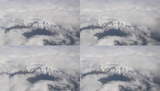 高空拍摄的阿尔卑斯山脉，4k高清在线视频素材下载