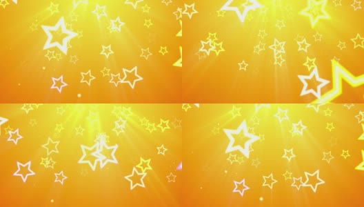 流行和可爱，可爱的黄色星星Bound[7秒循环]高清在线视频素材下载