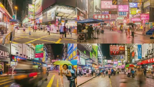 时光流逝摄影香港街道高清在线视频素材下载
