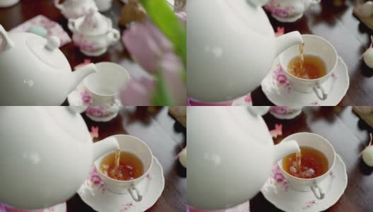 复活节喝一杯果茶高清在线视频素材下载