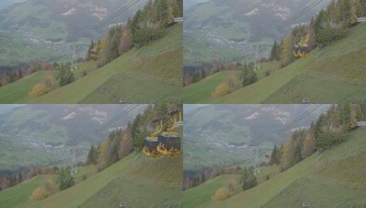 瑞士阿尔卑斯山的缆车。Wirzweli。Nidwalden。高清在线视频素材下载