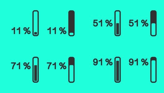 加载条与百分比-矢量动画高清在线视频素材下载