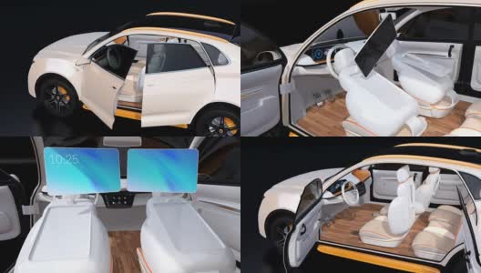 电动SUV的3D动画高清在线视频素材下载
