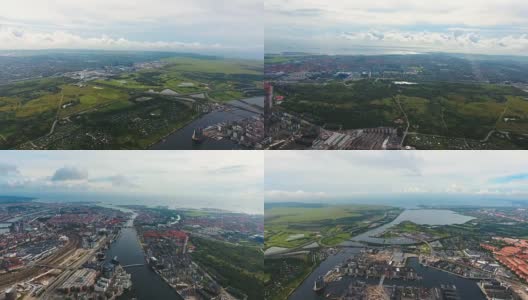 哥本哈根城市鸟瞰图高清在线视频素材下载