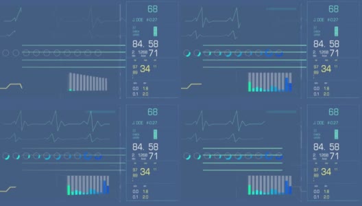 数字接口与心率和酒吧高清在线视频素材下载