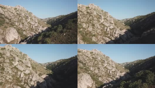 山谷和山脉，无人机拍摄的画面是4k。土耳其山口高清在线视频素材下载