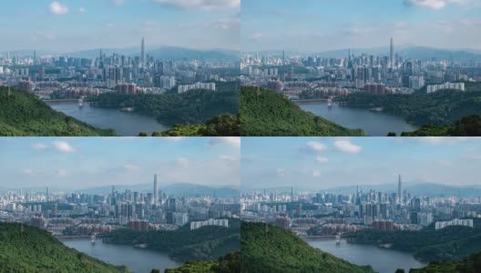 深圳的城市轮廓高清在线视频素材下载