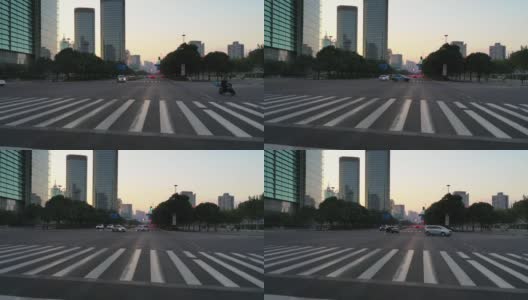 实时汽车驾驶在陆家嘴金融区，中国上海高清在线视频素材下载