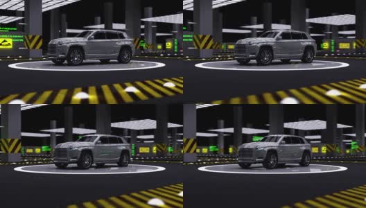 现代汽车旋转，照片逼真的3D汽车动画高清在线视频素材下载