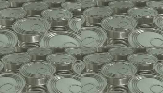 铝。金属罐头食品的3D渲染。高清在线视频素材下载