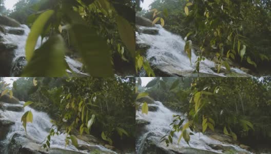 瀑布的慢镜头高清在线视频素材下载