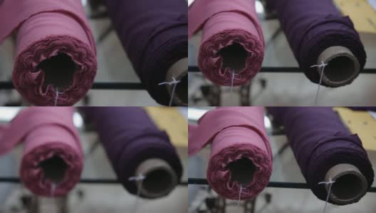 服装厂-织物卷(螺栓)高清在线视频素材下载