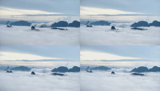 时光流逝，雾，山，动，云。泰国高清在线视频素材下载