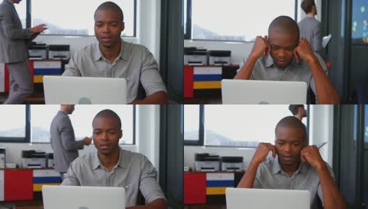 商务主管使用笔记本电脑工作高清在线视频素材下载