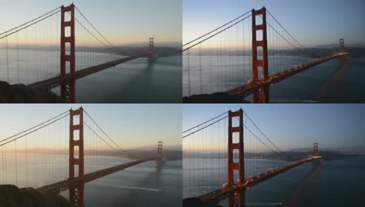 Golden Gate at Dawn timelapse高清在线视频素材下载